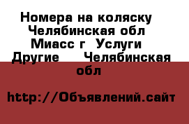 Номера на коляску - Челябинская обл., Миасс г. Услуги » Другие   . Челябинская обл.